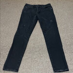 American Eagle Outfitters Distressed Black Skinny Jeans 30x32